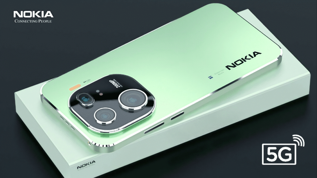 Nokia N73 5G phone showcasing rear quad-camera design and sleek body finish