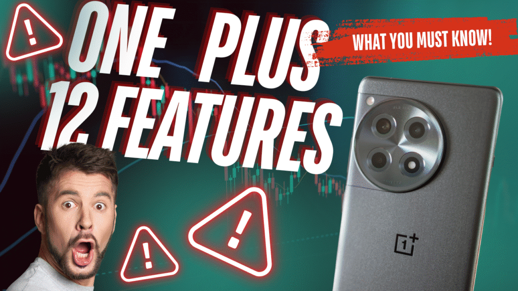 OnePlus 12 smartphone showing rear camera and display features