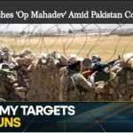 Pakistani soldiers at a border post with barbed wire, armed and alert, during military operation near conflict zone.