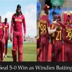 West Indies cricket team looking dejected after a 5-0 series loss to Australia.