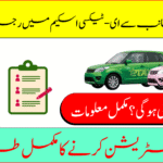 Online registration process and vehicle installment details for CM Punjab E-Taxi Scheme 2025 launched by Maryam Nawaz, featuring electric taxis for men and women in Punjab.
