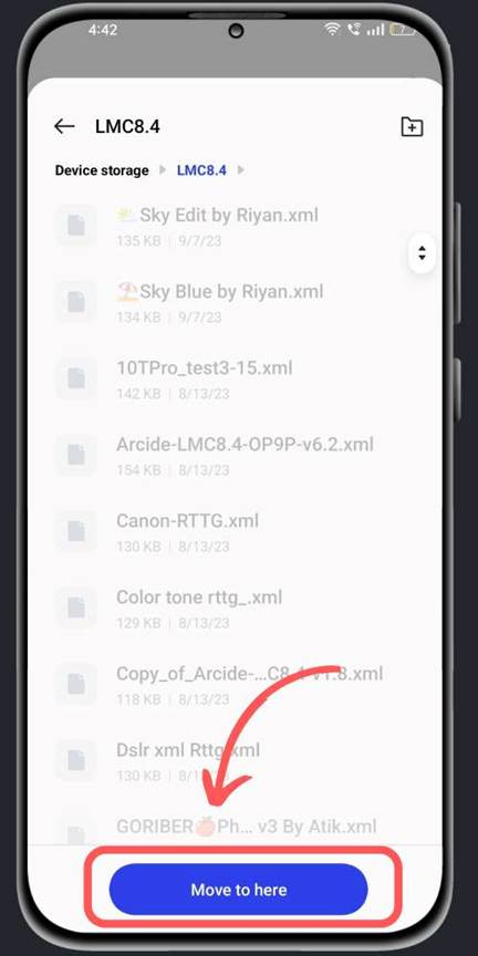 Installation screen of LMC 8.4 Config File showcasing optimized GCam configuration.