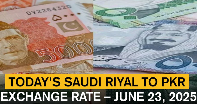 Saudi Riyal to Pakistani Rupee exchange rate update for 24 July 2025.
