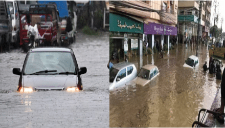 Flood alert warning issued by PDMA for Punjab due to heavy rains and flash flood risk.