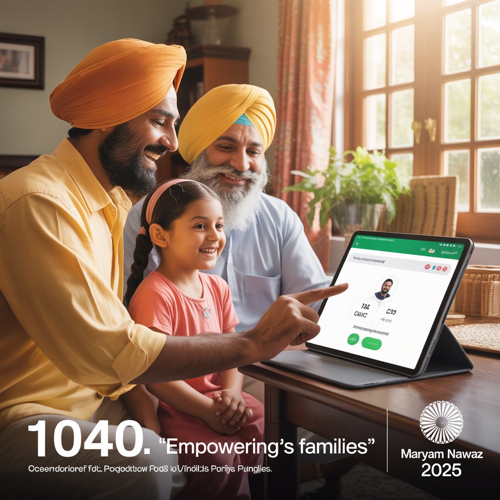"Beneficiaries using 1040 Maryam Nawaz Program 2025 online portal and helpline to resolve CNIC issues and restore financial aid"