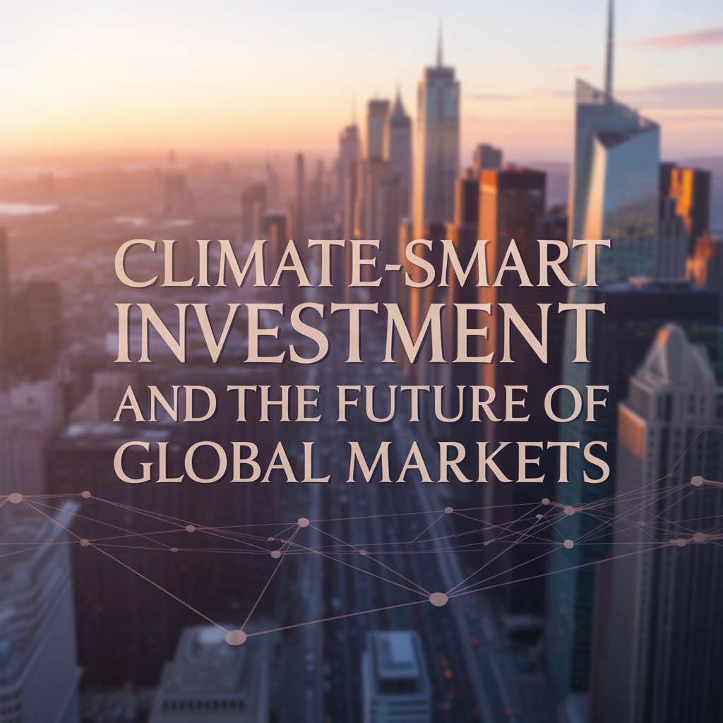 Climate-smart investment and global markets future concept with sustainable growth design.