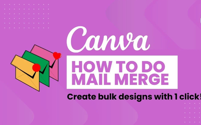 Change block type or style

Move Image block from position 23 up to position 22
Move Image block from position 23 down to position 24
Change alignment





Replace

How To Do Canva Mail Merge
How to do Canva mail merge
In Canva, use the Bulk Creation app to upload a CSV file containing your data. Your data fields will be inserted into Canva. Connect the data fields to the appropriate elements in your design template. Click 'Generate Design' to create custom documents for each entry.

Step 1: Organize Your Date Canva Mail Merge
You will need to have your data organized in a spreadsheet with clear column headers. For Canva mail merge , a list of names and courses would be in two separate columns labeled ‘Name’ and ‘Course’.

First, you need to create a CSV file containing your information. This file should contain the data you want to include in different designs, such as name, email, number, or any other information.

Open thCanva mail merge emplate you want to use for your design.

This image has an empty alt attribute; its file name is Screenshot-2025-10-07-215817.png
In this case, it might be a ‘Certificate of Achievement’ template with text fields where you want to insert the name and course detail

Open the “Bulk Create” app in Canva and upload yourCanva mail merge  file. Once the file is uploaded, all the data fields in it will appear in Canva.

This image has an empty alt attribute; its file name is Screenshot-2025-10-07-215643.png
Step 3: Map the data fields to the Canva Mail Merge designs
Now you need to map each data field to the corresponding Canva mail merge in your design template. For example, if you have a “Name” field in the CSV file, map it to the name box in the template.

Step 4: Generate Designs
OnceCanva mail merge  all the fields are correctly mapped, click the ‘Generate Designs’ button. Canva will automatically generate a separate and personalized design for each entry.

Upload Data via CSV File

If you choose to upload data:

Click on 'Upload data'.

Select your CSV file, and it will be uploaded to Canva.

Manually Enter Data

If you choose to enter data manually:

1. Click on 'Enter data manually'.

2. Clear the existing table.

This image has an empty alt attribute; its file name is Screenshot-2025-10-07-215554.png
Pro Tip:Canva Mail Merge
Canva’s Bulk Create feature is only available to Canva Pro or Canva Teams users.

Whichever way you choose to upload your data, the end result will be the same.

